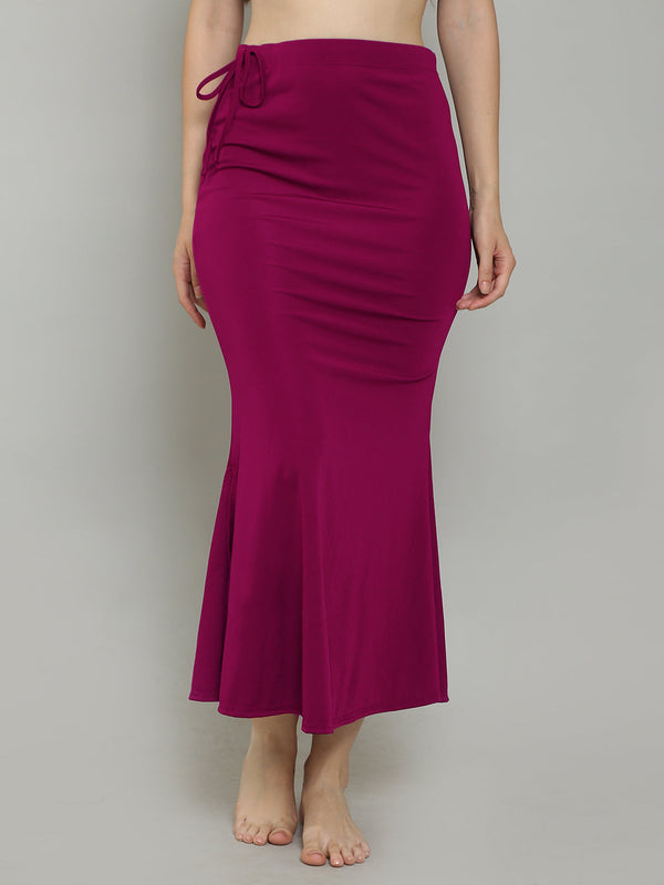 MEGASKA MEGASKA Women Lycra Seamless Fishcut Petticoat Skirt Saree Shapwear_Magenta Saree Shapewears | High-Quality Activewear
