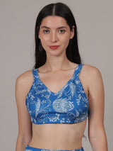 Swim Bra Bikini Top Quick Dry Printed Removable Padded Swimwear Tops