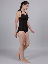 MEGASKA MEGASKA Tummy Control Ruched Halter Neck One Piece Slimming Vintage Retro Monokini Swimsuit Swimming Costume Swimwear_Red Swimwears | High-Quality Activewear